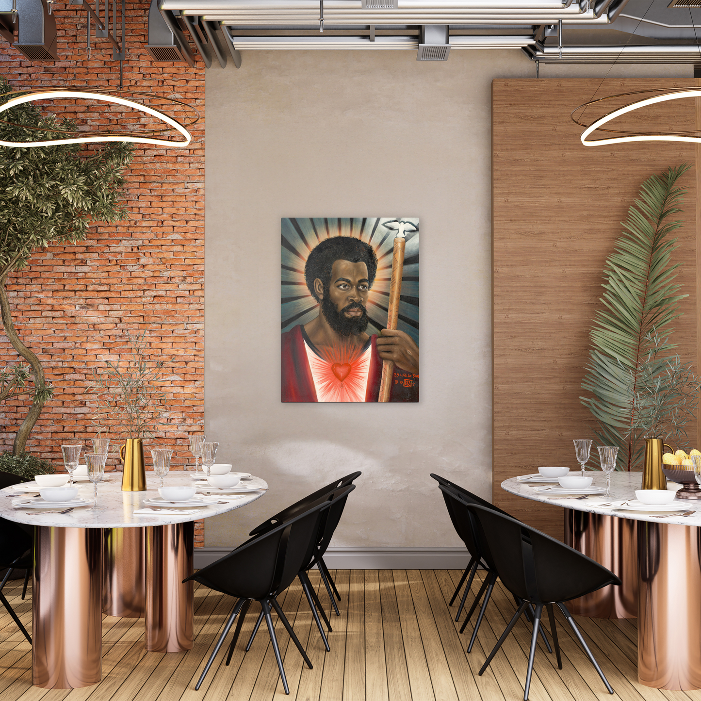 Black Messiah Oil Painting Canvas Print