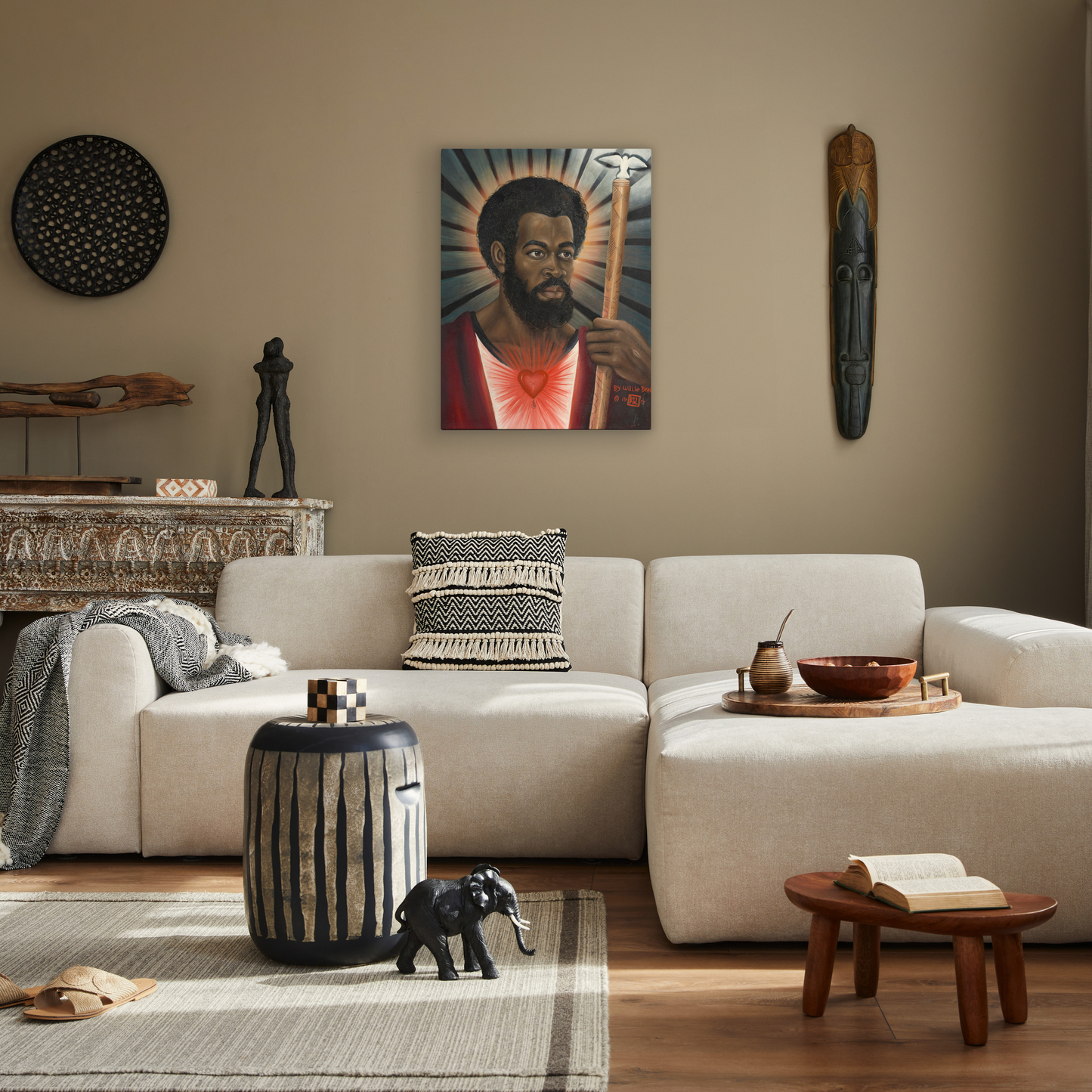 Black Messiah Oil Painting Canvas Print