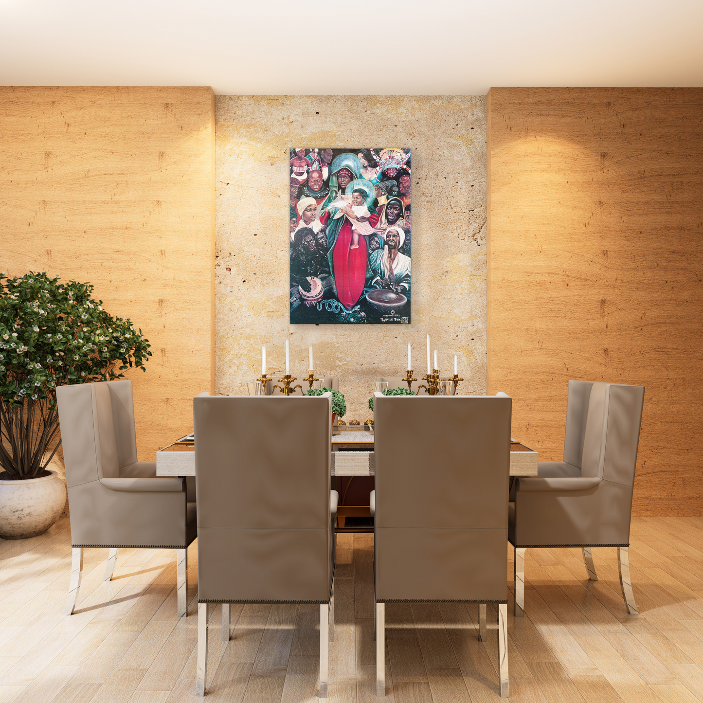 The Black Madonna Oil Painting Canvas Print