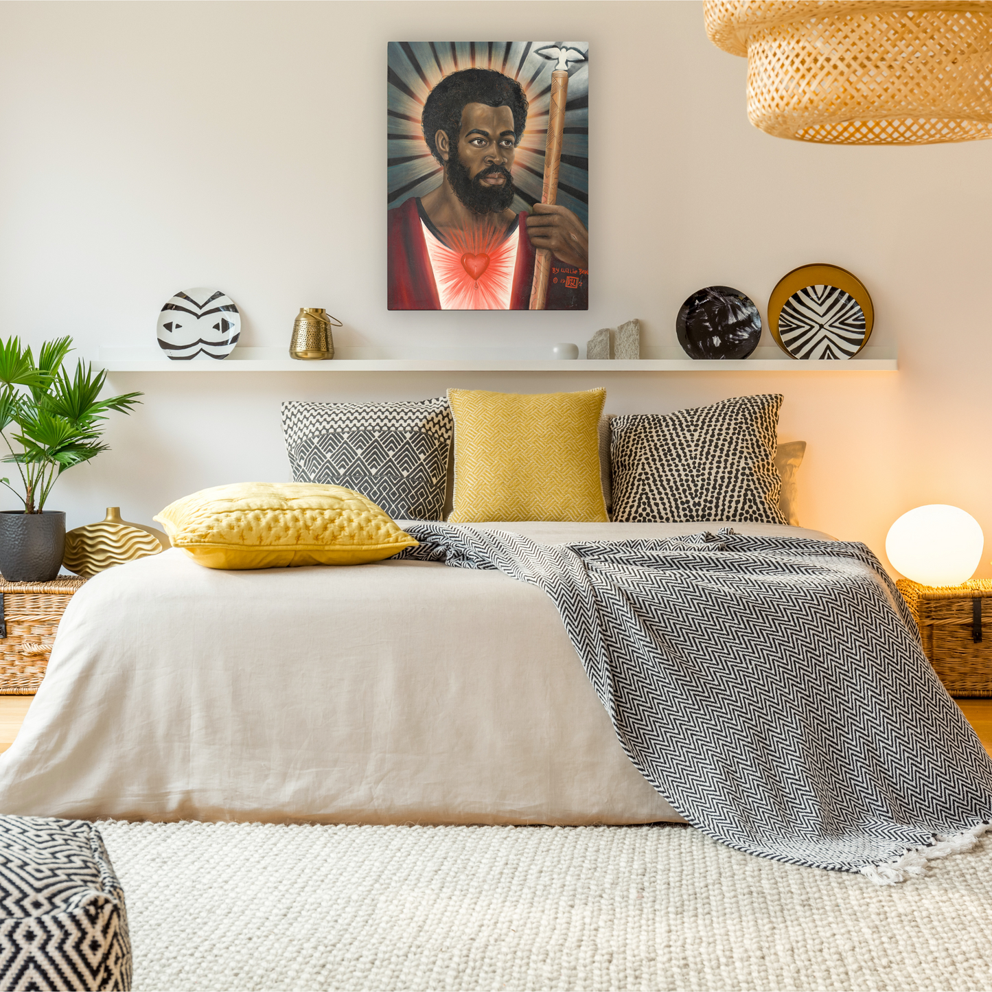 Black Messiah Oil Painting Canvas Print