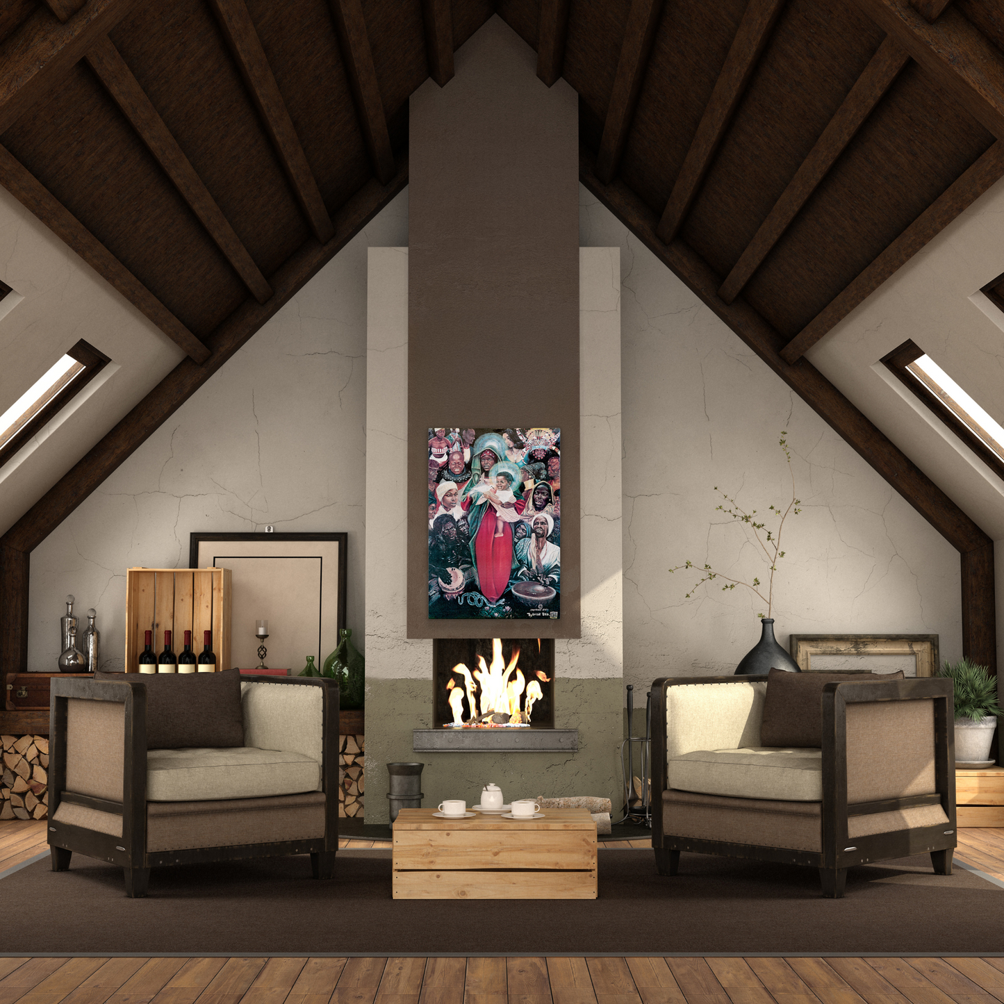 The Black Madonna Oil Painting Canvas Print