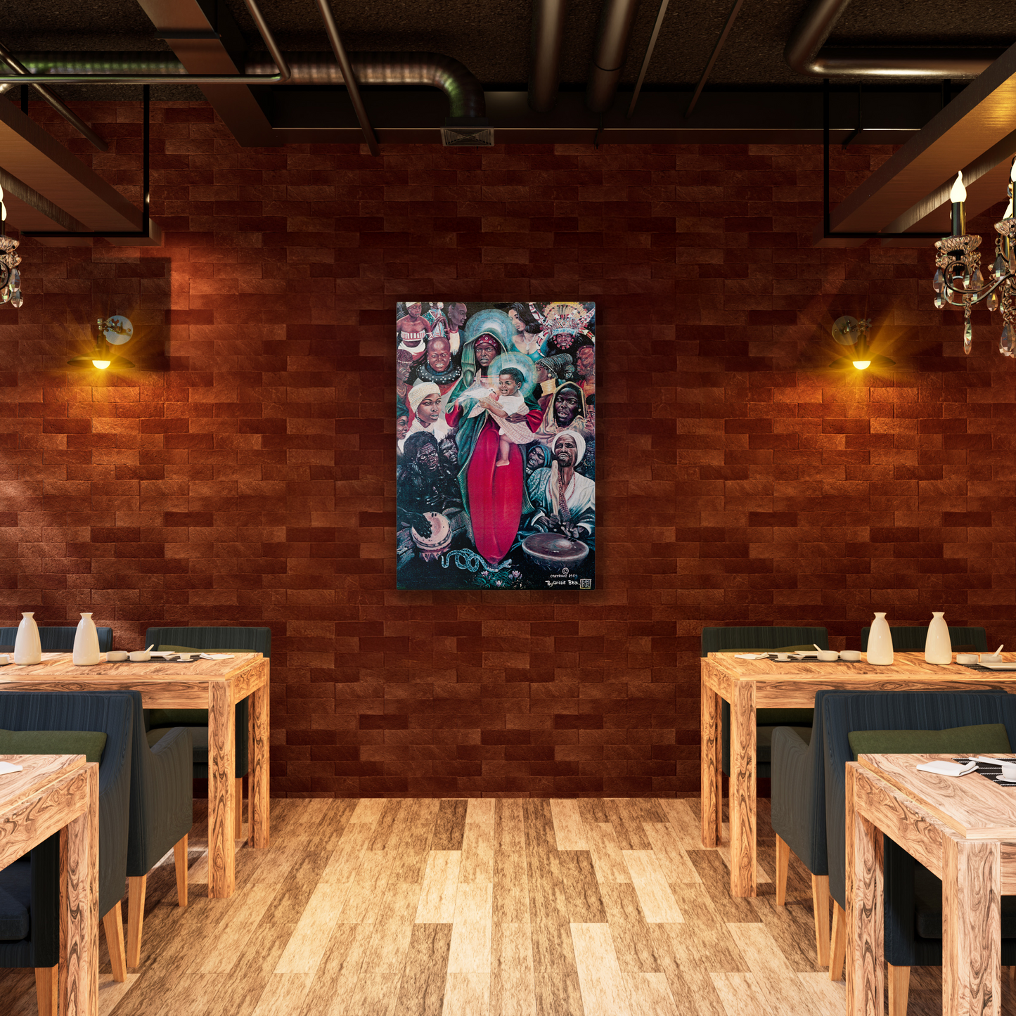 The Black Madonna Oil Painting Canvas Print