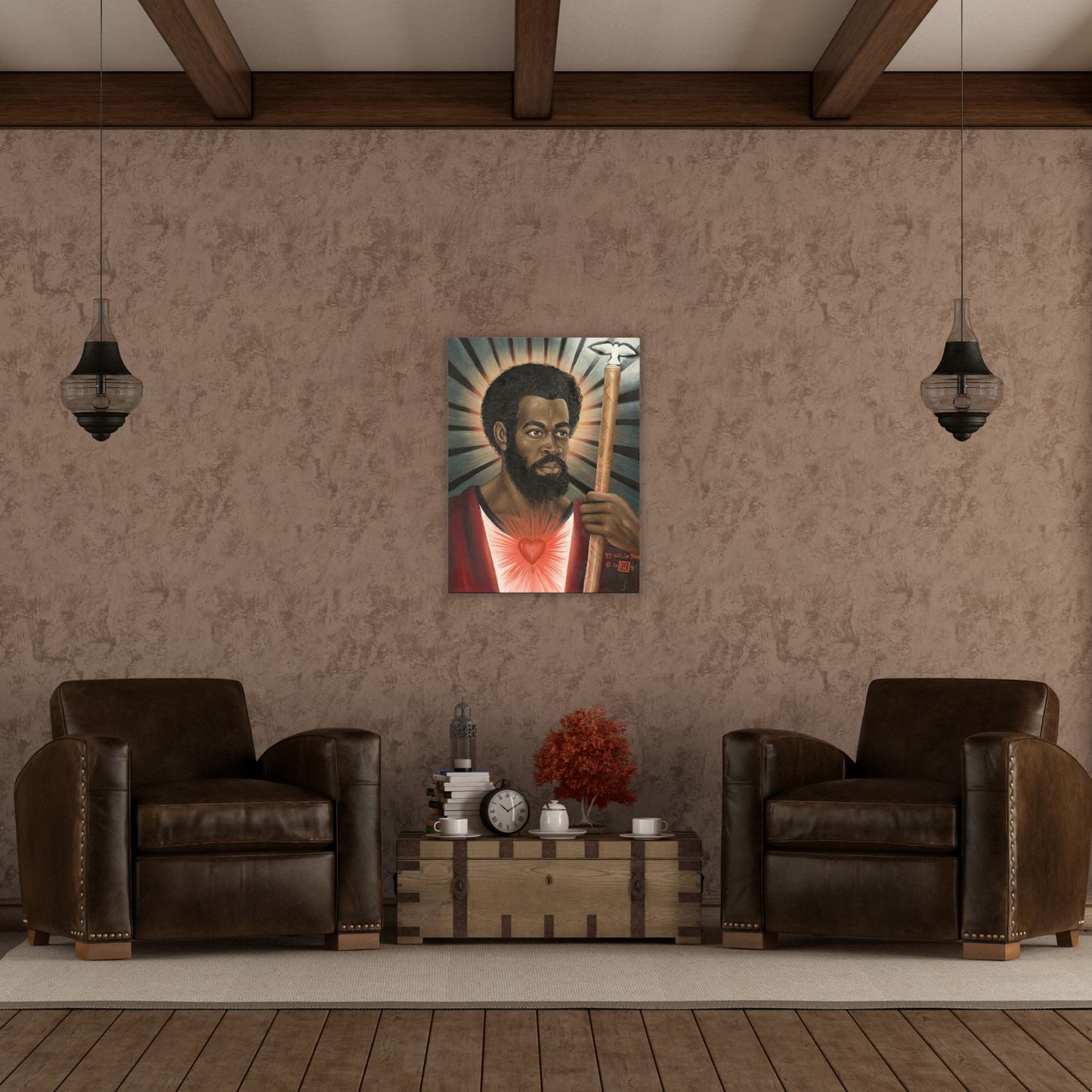 Black Messiah Oil Painting Canvas Print