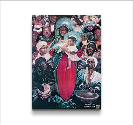 Divine Black Madonna canvas art