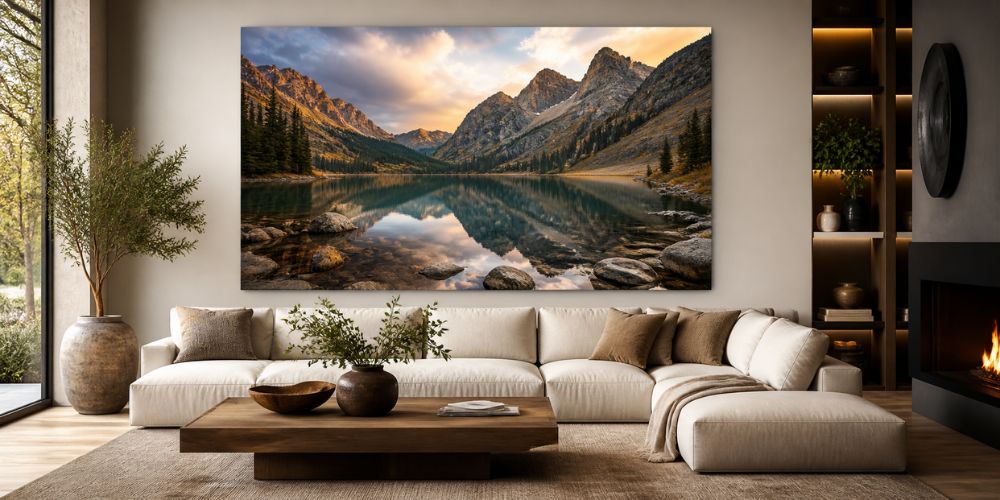 How to Hang Large Canvas Art: A Room-by-Room Guide