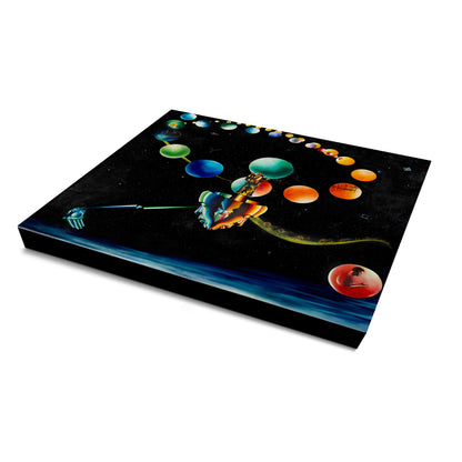 The Journey canvas painting – surreal visionary art depicting celestial spheres, symbolic figures, and mystical themes on museum-quality print.